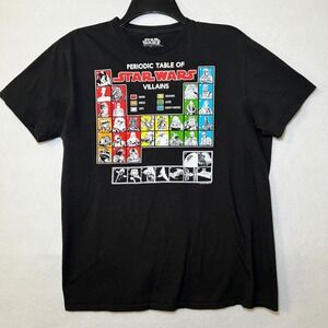 Star Wars Black Periodic Table of Villains Graphic T-Shirt Fifth Sun Youth L